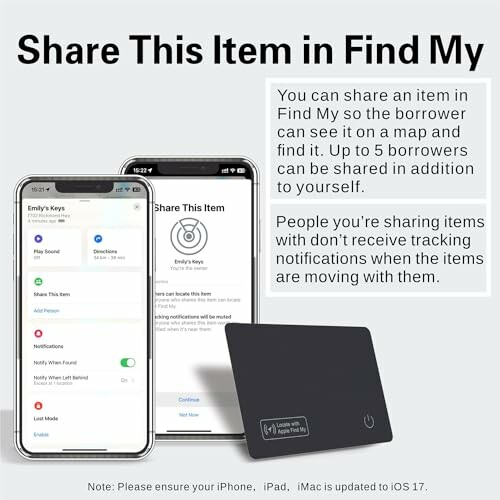 Zwei Smartphones und ein Tracker mit Find My Funktion.