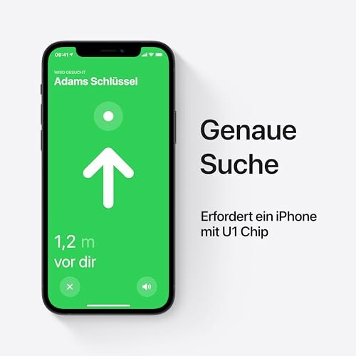 iPhone mit genauer Suchfunktion für verlorene Schlüssel