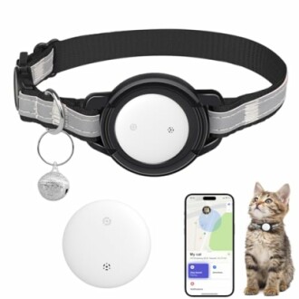 Katzenhalsband mit GPS-Tracker und Smartphone-App