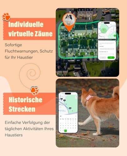 Virtuelle Zäune und historische Strecken für Haustiere